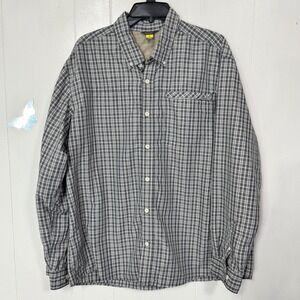 Eddie Bauer Mens XL Plaid Button Down Long Sleeve Shirt Outdoor Casual